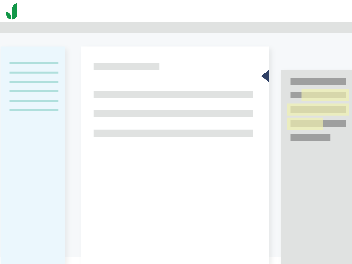 Wireframe image of a legal case displayed in JADE.io
